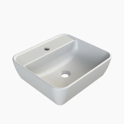 Επικαθήμενος Νιπτήρας Πορσελάνης 46x42cm Cerastyle One III 07630A-97 Γκρι Ματ